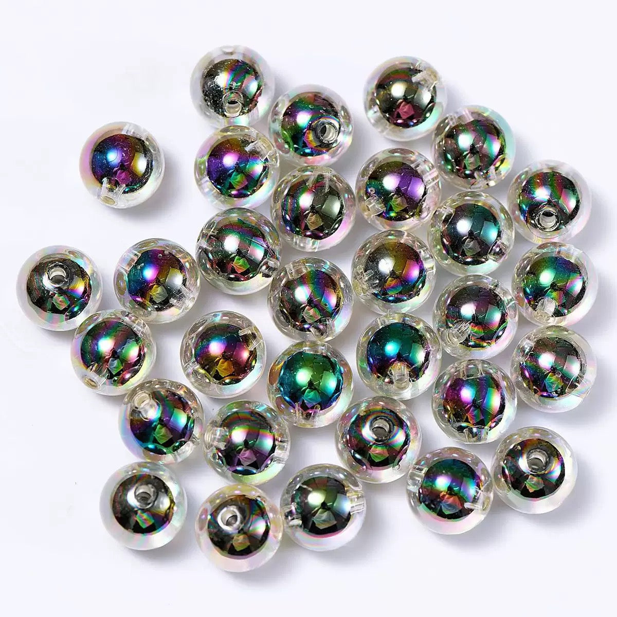 16mm double-layer DIY round beads handmade beads -50pcs/bag