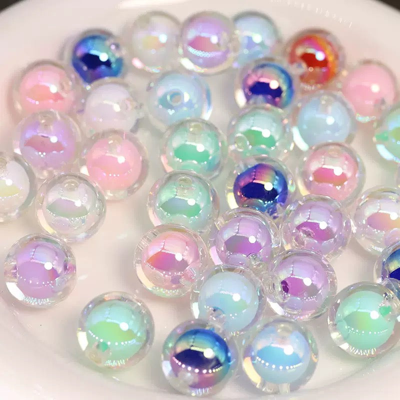 16mm double-layer DIY round beads handmade beads -50pcs/bag