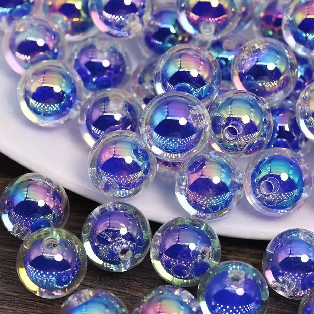 16mm double-layer DIY round beads handmade beads -50pcs/bag