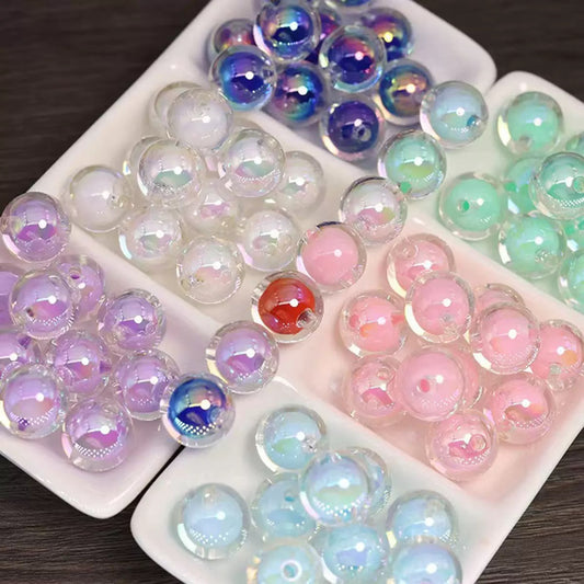 16mm double-layer DIY round beads handmade beads -50pcs/bag