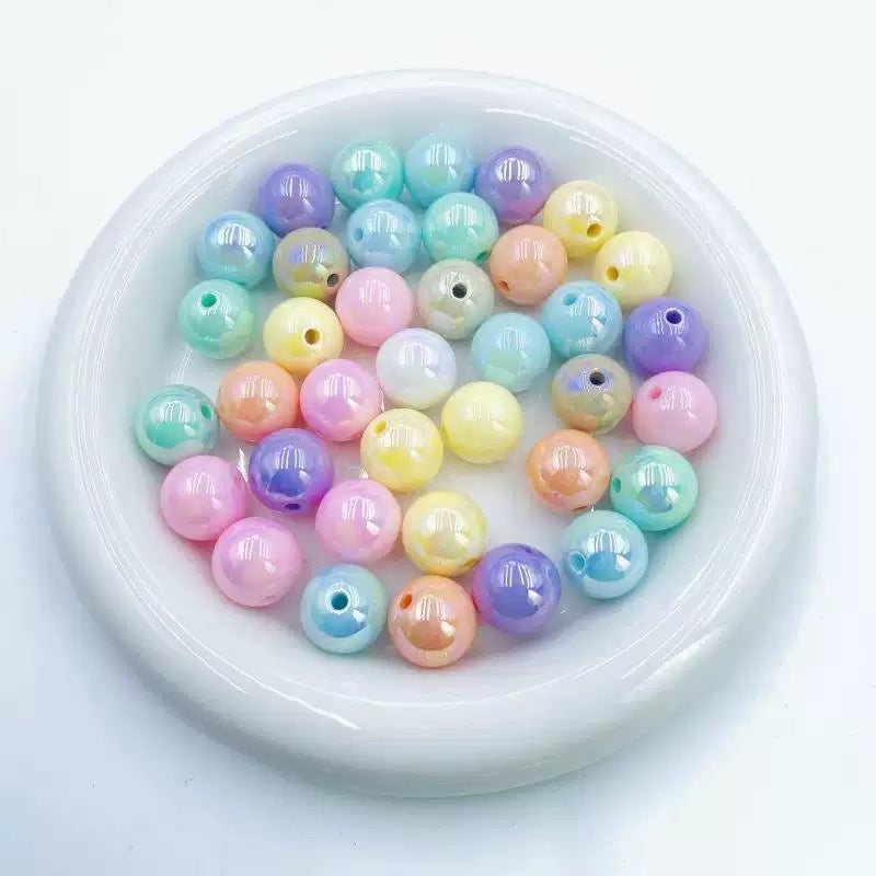 16mm non-scratch round mixed UV DIY beads - 50pcs/bag