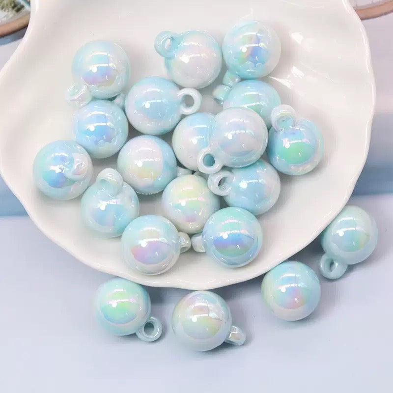 16mm UV-plated pendant hanging handmade DIY beads - 50pcs/bag