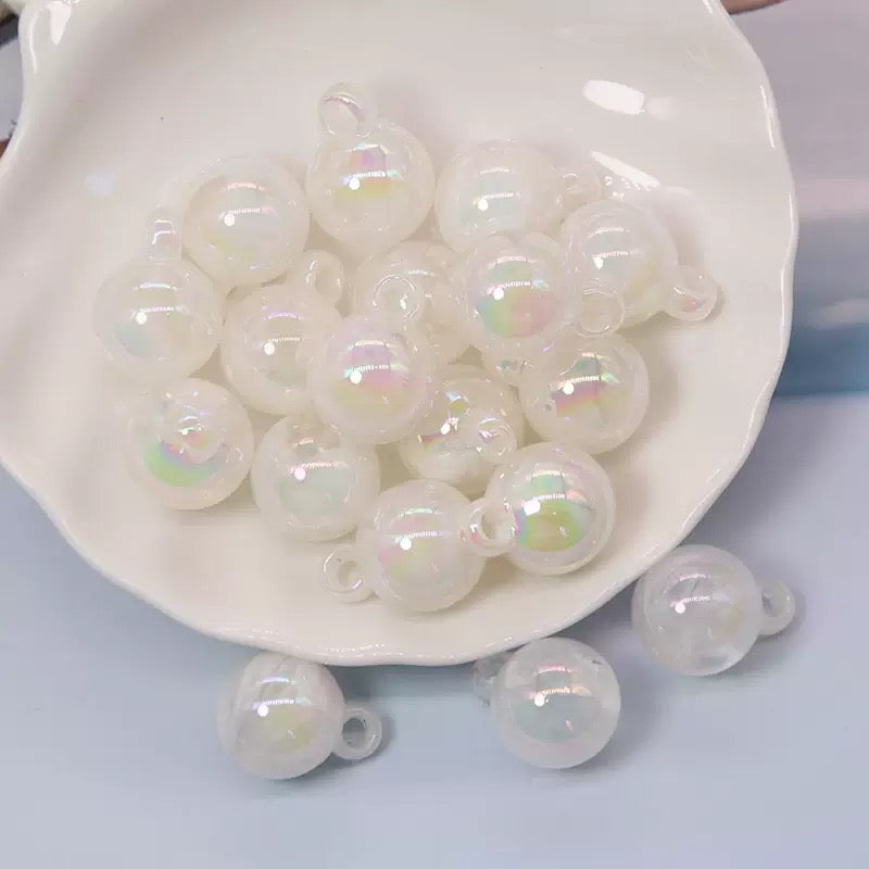 16mm UV-plated pendant hanging handmade DIY beads - 50pcs/bag