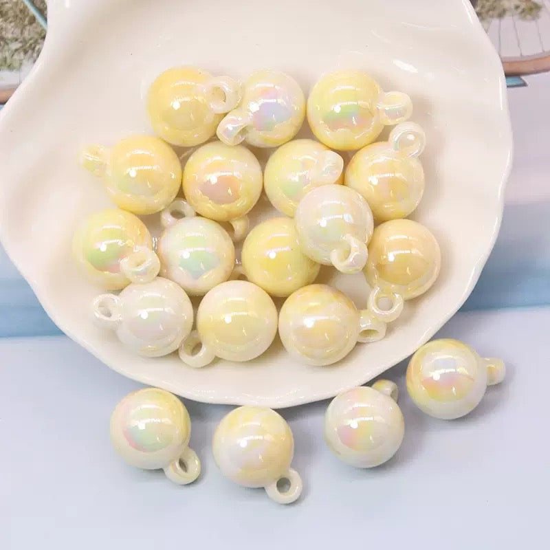 16mm UV-plated pendant hanging handmade DIY beads - 50pcs/bag