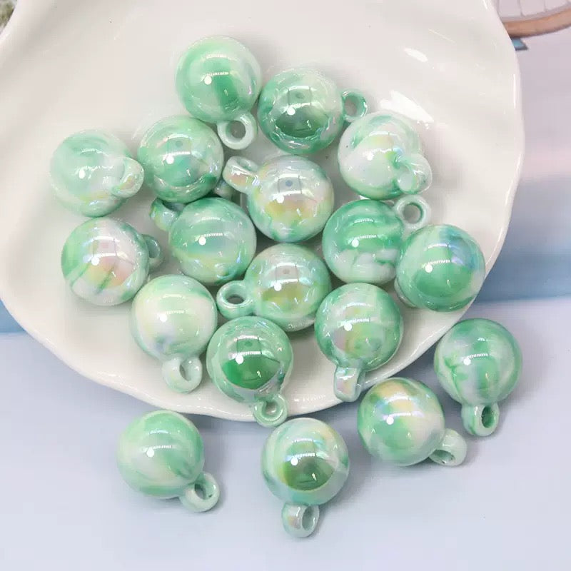 16mm UV-plated pendant hanging handmade DIY beads - 50pcs/bag