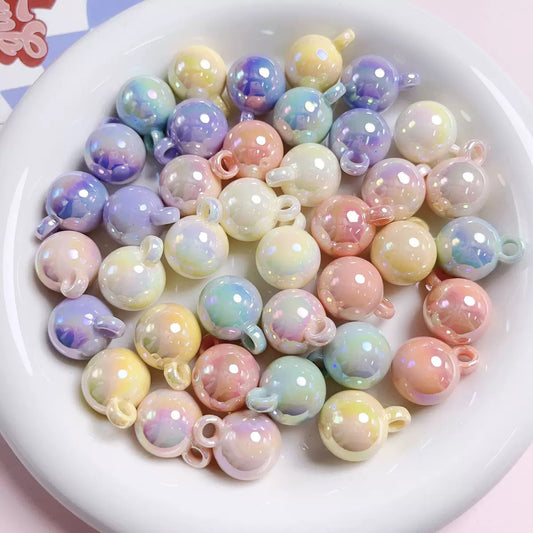 16mm UV-plated pendant hanging handmade DIY beads - 50pcs/bag