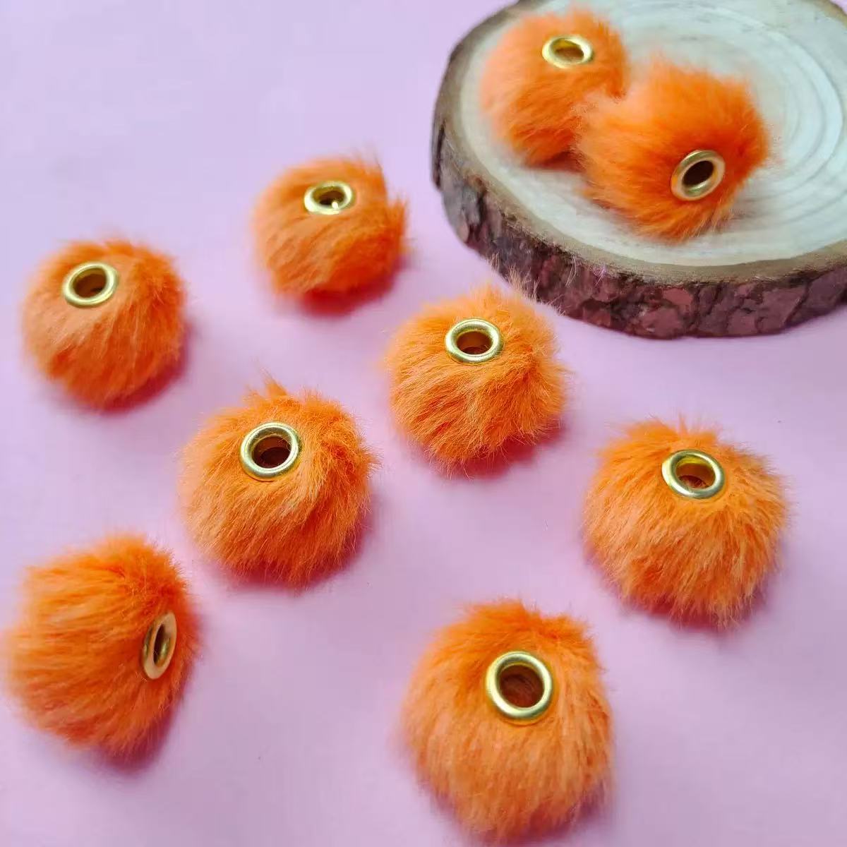 20mm fluffy pom pom DIY beads - 50pcs/bag