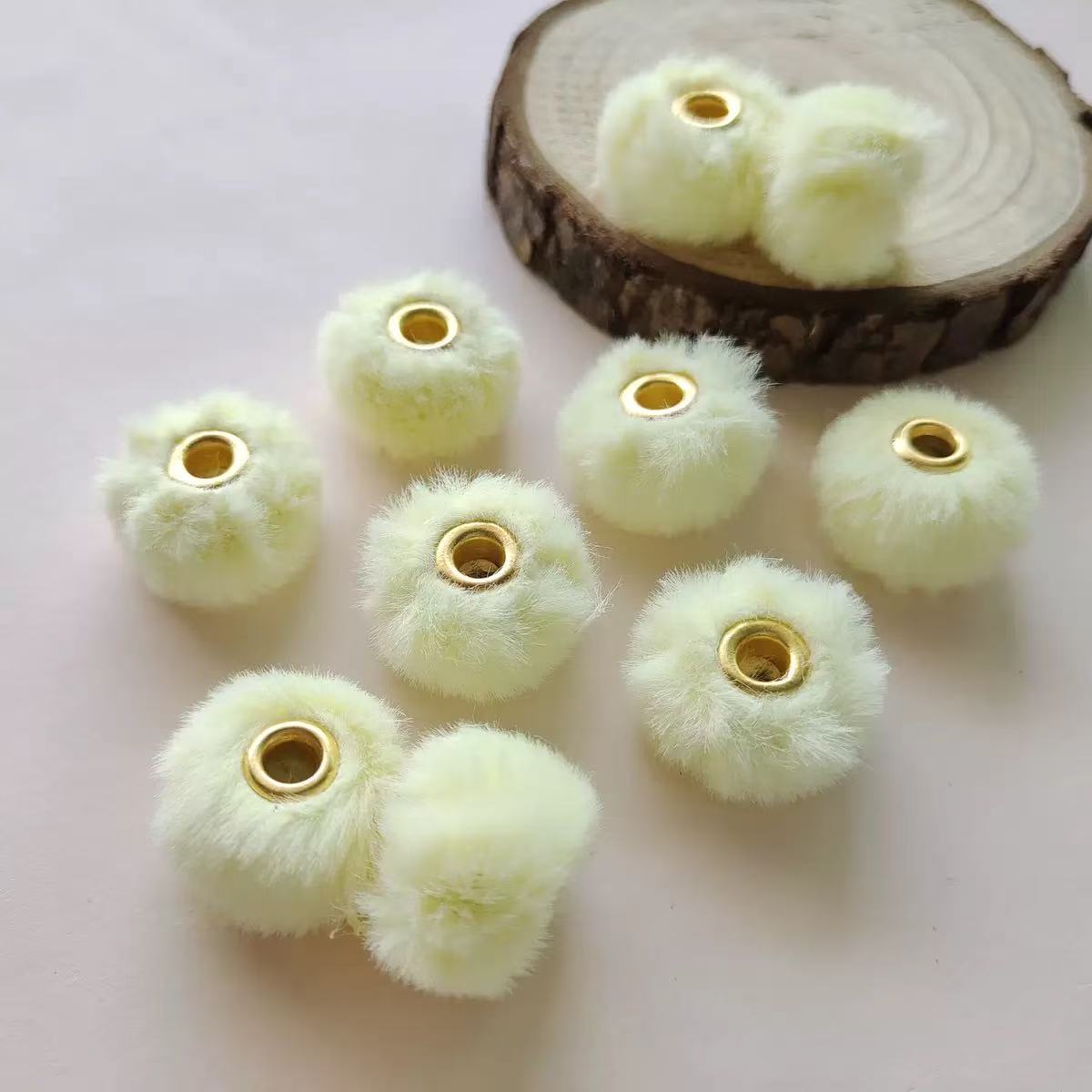 20mm fluffy pom pom DIY beads - 50pcs/bag