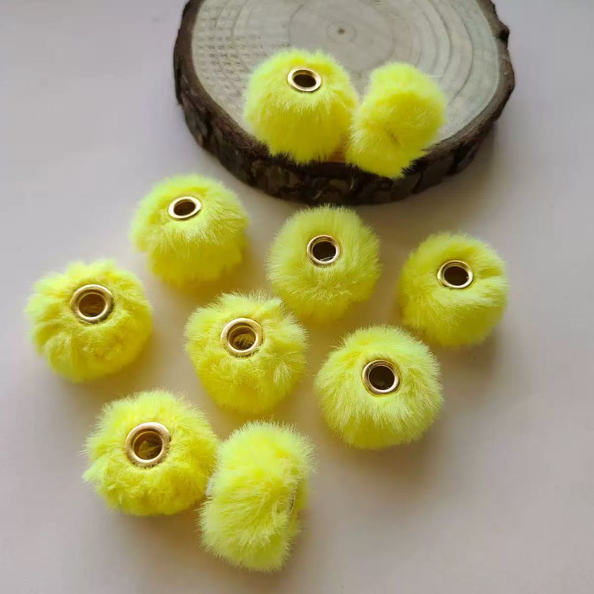 20mm fluffy pom pom DIY beads - 50pcs/bag