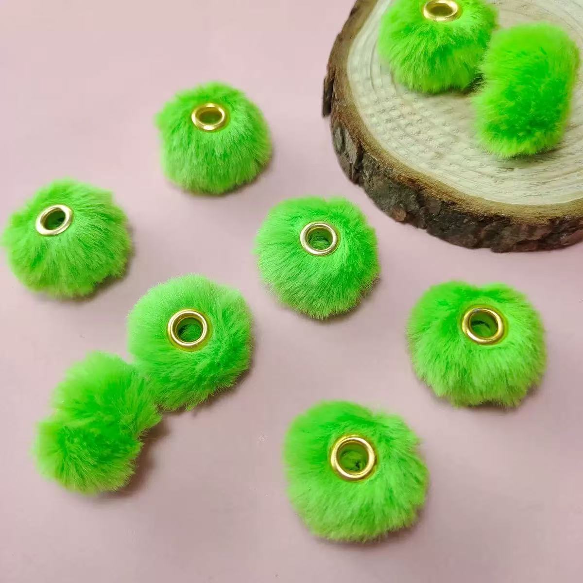 20mm fluffy pom pom DIY beads - 50pcs/bag