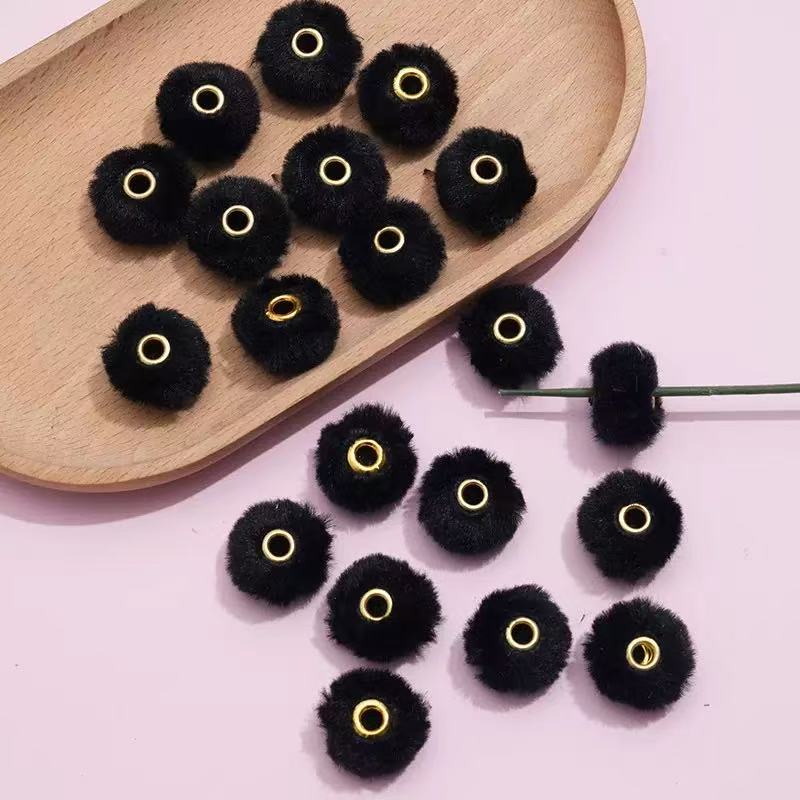 20mm fluffy pom pom DIY beads - 50pcs/bag