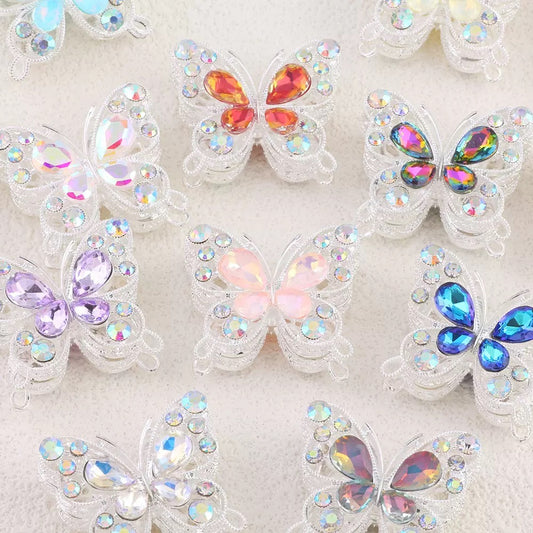 Crystal double-sided DIY butterfly fancy bead