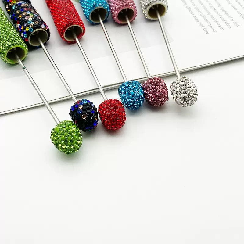 Beadable Sparkle Rhinestone Pen DIY bling Beaded pen