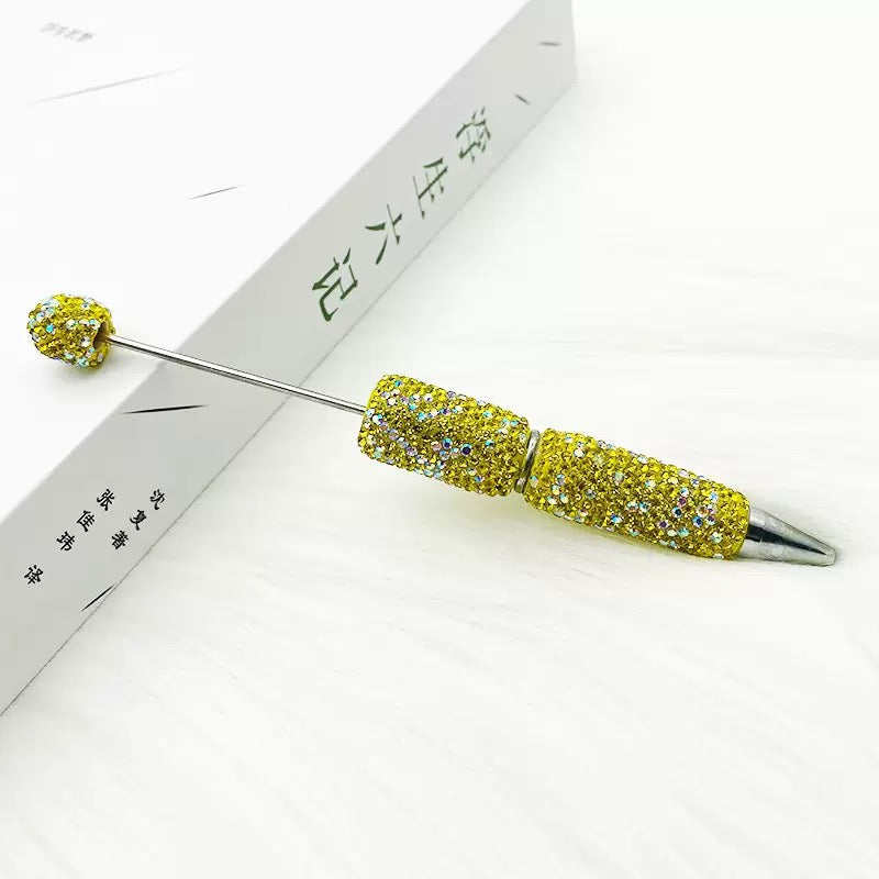 Beadable Sparkle Rhinestone Pen DIY bling Beaded pen