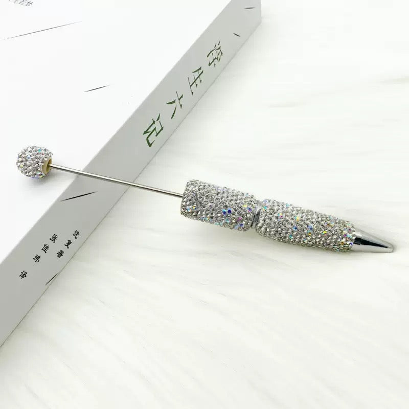 Beadable Sparkle Rhinestone Pen DIY bling Beaded pen