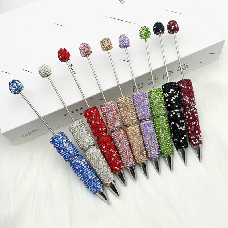 Beadable Sparkle Rhinestone Pen DIY bling Beaded pen