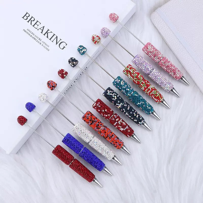 Beadable Sparkle Rhinestone Pen DIY bling Beaded pen