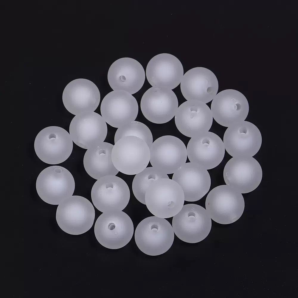 16mm frosty acrylic double-layer DIY beads -25/bag