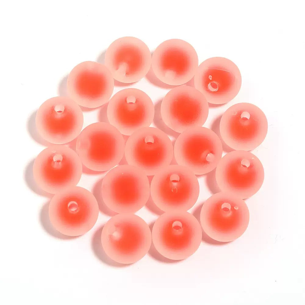 16mm frosty acrylic double-layer DIY beads -25/bag