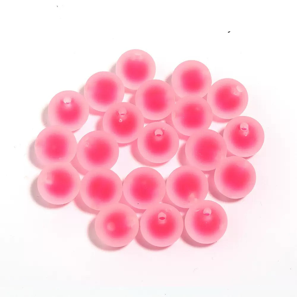 16mm frosty acrylic double-layer DIY beads -25/bag