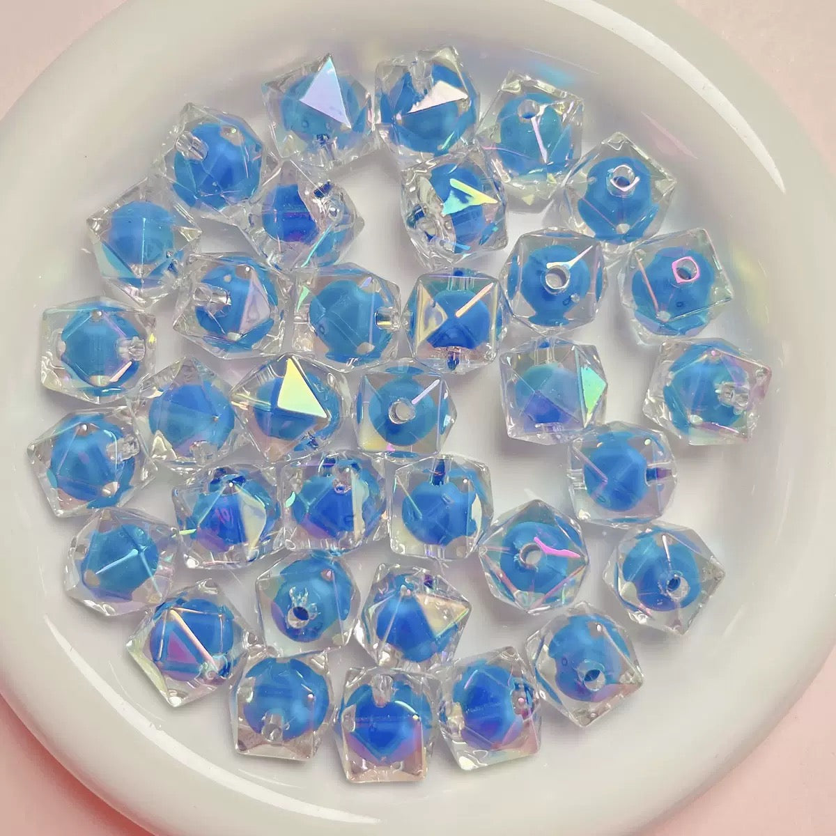 Cube double-layer DIY beads - 50pcs/bag