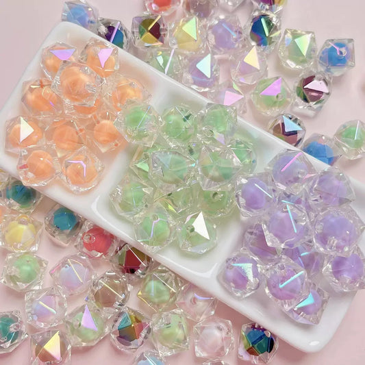 Cube double-layer DIY beads - 50pcs/bag