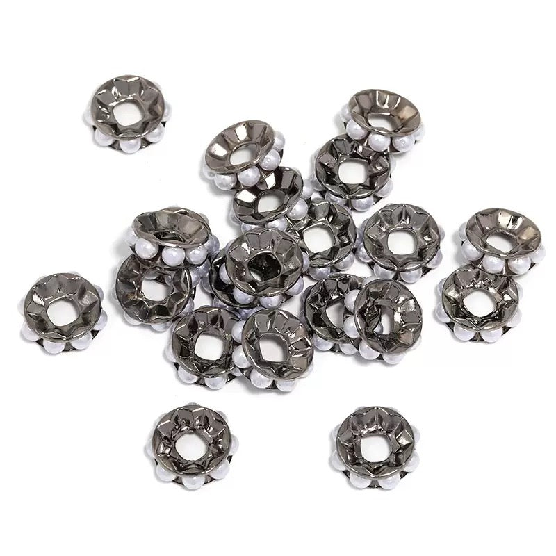 DIY pearl spacers mixed bag - 25pcs/bag