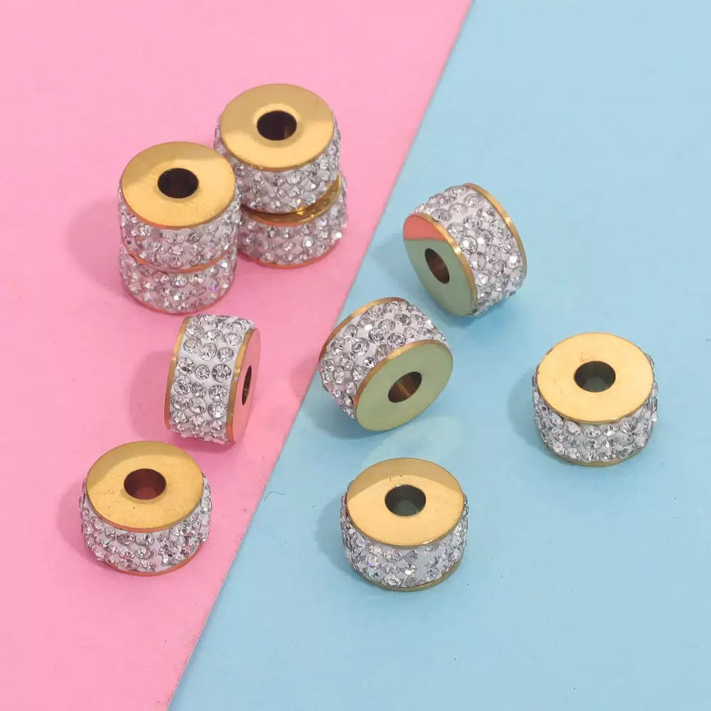 Stainless steel beads jewelry DIY Spacers - 10pcs/bag