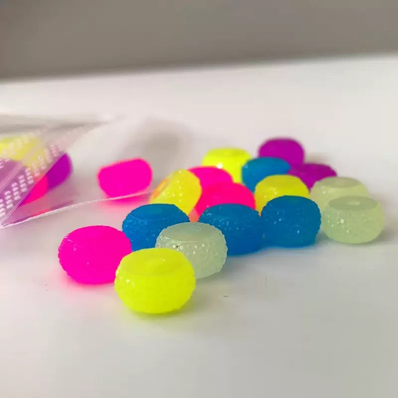 Luminous acrylic coloured DIY spacer beads - 25pcs/bag