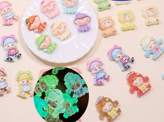 Luminous DIY character beads - 10pcs/bag