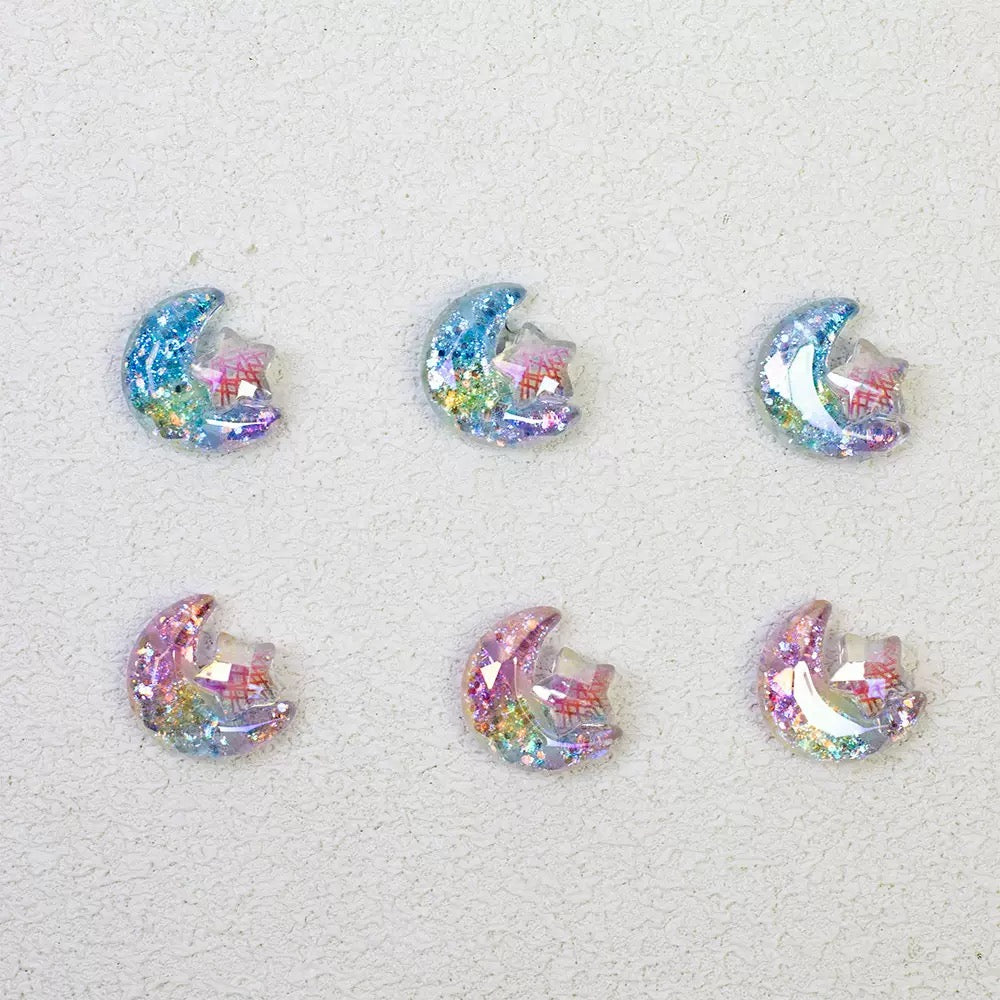 star and moon diy beads - 5pcs/bag