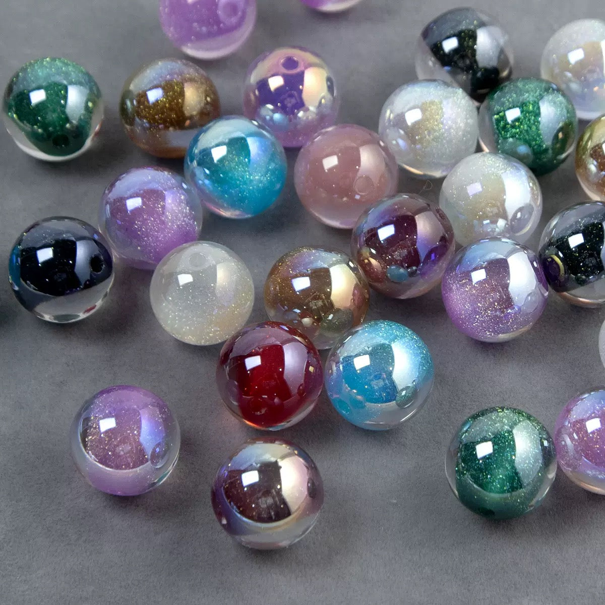 12mm moon deep sea secret DIY beads - 10pcs/bag