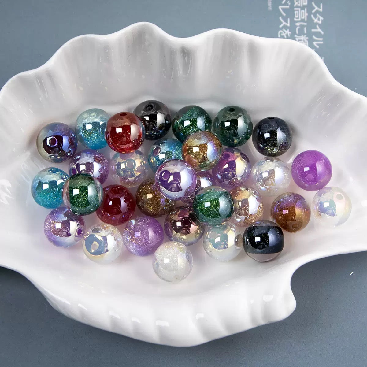 12mm moon deep sea secret DIY beads - 10pcs/bag