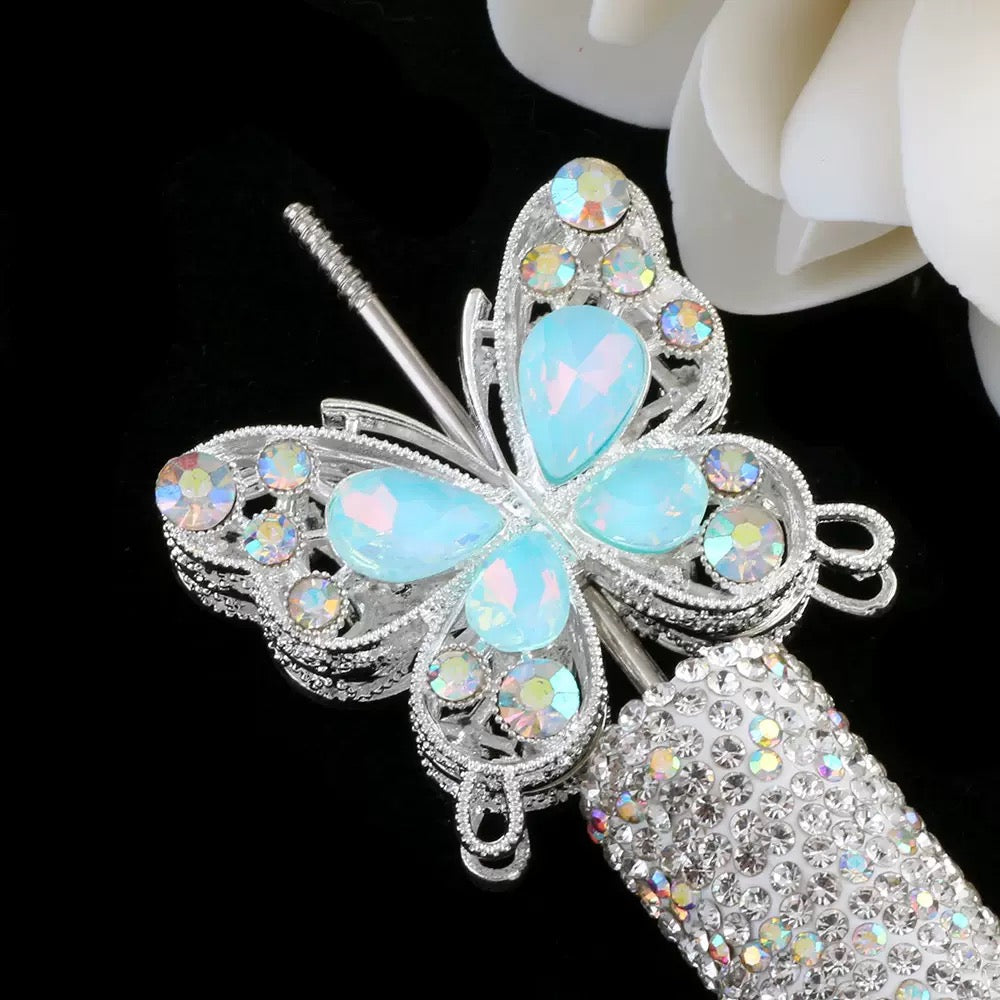 Crystal double-sided DIY butterfly fancy bead