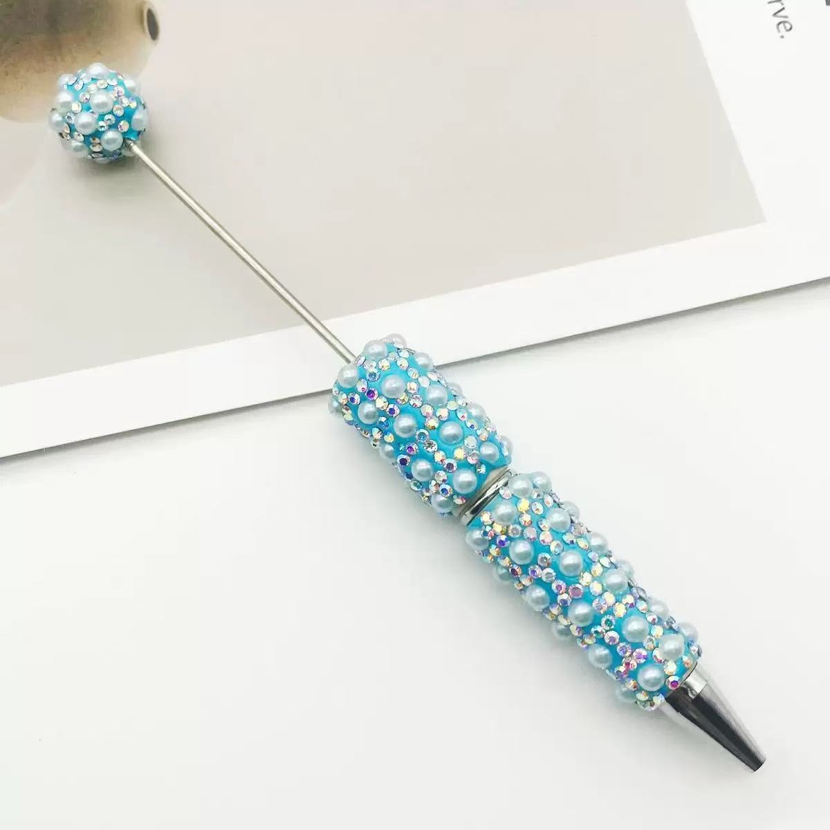 Bead-able fancy pearl DIY pen